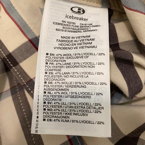 Icebreaker Wool Blend Short Sleeve Button Up Shirt Size S - Picture 6 of 8